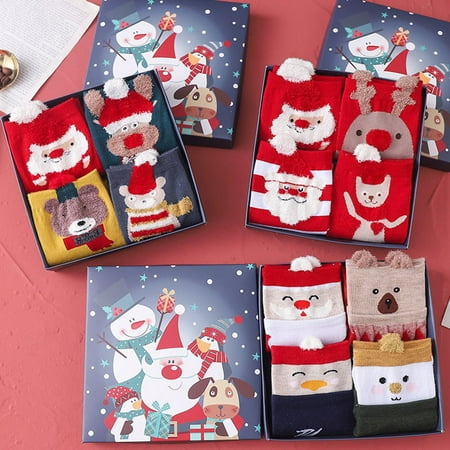 4 Pairs Christmas Socks Anti-skid Keep Warm Santa Print New Year Striped Warm Floor Socks for Winter
4 Pairs Christmas Socks Anti-skid Keep Warm Santa Print New Year Striped Warm Floor Socks for Winter