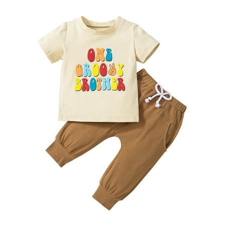 Wassery Infant Baby Boy Summer Clothes Suits Letter Print Short Sleeve T-Shirts and Elastic Waist Pants 2Pcs Set
Wassery Infant Baby Boy Summer Clothes Suits Letter Print Short Sleeve T-Shirts and Elastic Waist Pants 2Pcs Set