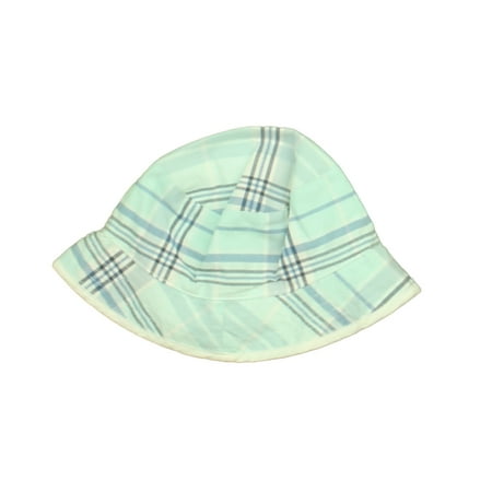 Pre-owned Janie and Jack Boys Blue Plaid Sun Hat size: 6-12 Months