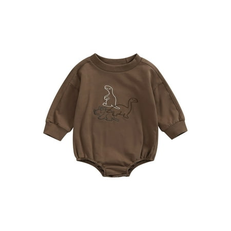 Sunisery Infant Baby Girls Long Sleeve Romper with Dinosaur Embroidery Crew Neck Casual Bodysuit Spring Clothing Brown 3-6 Months
Sunisery Infant Baby Girls Long Sleeve Romper with Dinosaur Embroidery Crew Neck Casual Bodysuit Spring Clothing Brown 3-6 Months