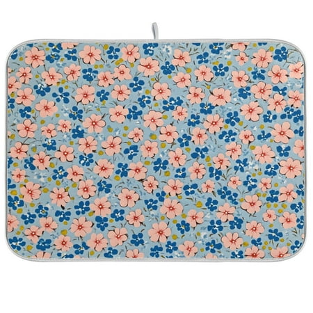 Yayeee Dish Drying Mat for Kitchen Counter 18 x24 Microfiber Absorbent Pad Small Pink Flower 
Yayeee Dish Drying Mat for Kitchen Counter 18 x24 Microfiber Absorbent Pad Small Pink Flower