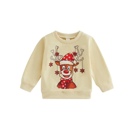 xingqing 6Months-4Years Christmas Toddler Girls Boys Sweatshirts Letter/Deer Print Round Neck Long Sleeve Pullover Fall Winter Clothes Beige Deer 3-4 Years
xingqing 6Months-4Years Christmas Toddler Girls Boys Sweatshirts Letter/Deer Print Round Neck Long Sleeve Pullover Fall Winter Clothes Beige Deer 3-4 Years