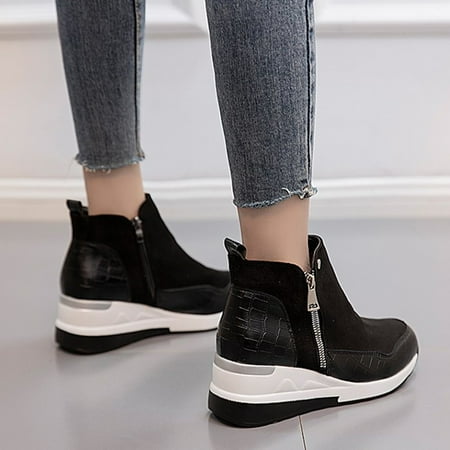 Cathalem Wedge Boots Womens Colorblock Fashion Shoes Boots Thick-soled Wedges Women s Short Hiking Boots for Women Support Black 8
Cathalem Wedge Boots Womens Colorblock Fashion Shoes Boots Thick-soled Wedges Women s Short Hiking Boots for Women Support Black 8