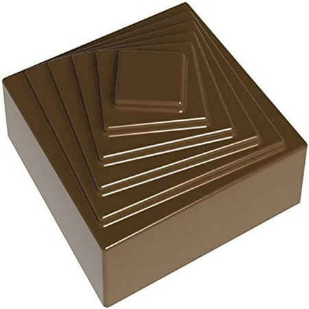 Greyas CM 1482 Clear Polycarbonate Chocolate Mold Candy Mould with 24 Twisting-Stacked-Up-Square Cavities Each 27.3mm x 27.3mm x 18.1mm High
Greyas CM 1482 Clear Polycarbonate Chocolate Mold Candy Mould with 24 Twisting-Stacked-Up-Square Cavities Each 27.3mm x 27.3mm x 18.1mm High