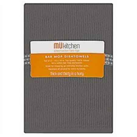 Mukitchen 253358 Slate Bar Mop Towels Pack of 3 - Case of 4