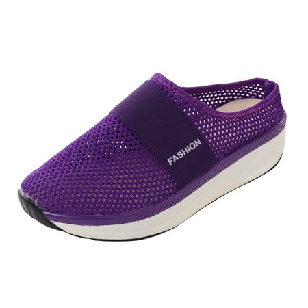 casual shoes for Women Fashion Summer Women Casual Shoes Mesh Surface Breathable Lightweight Wedge Heel Thick Sole Mesh Dress Sandals for Women Purple
casual shoes for Women Fashion Summer Women Casual Shoes Mesh Surface Breathable Lightweight Wedge Heel Thick Sole Mesh Dress Sandals for Women Purple