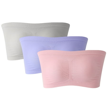 Spdoo 3 Pieces Double Layers Strapless Bandeau Bra Seamless Bralettes Stretchy Padded Bandeau Tube Top Bra for Women
Spdoo 3 Pieces Double Layers Strapless Bandeau Bra Seamless Bralettes Stretchy Padded Bandeau Tube Top Bra for Women