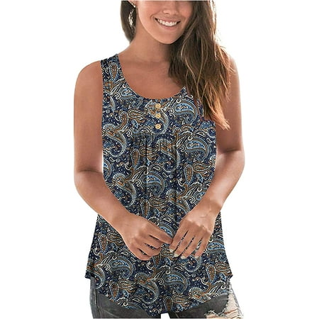 PIKADINGNIS Womens Flower Floral Printed Loose Casual Boho Buttons Tank Tops for Women Summer Beach Holiday Vest Sleeveless Shirt
PIKADINGNIS Womens Flower Floral Printed Loose Casual Boho Buttons Tank Tops for Women Summer Beach Holiday Vest Sleeveless Shirt