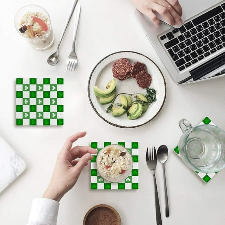 FMSHPON Happy St. Patrick s Day Clover Set of 8 Coaster for Drinks Absorbent Ceramic Stone Coasters Cup Mat with Cork Base for Home Kitchen Room Coffee Table Bar Decor
FMSHPON Happy St. Patrick s Day Clover Set of 8 Coaster for Drinks Absorbent Ceramic Stone Coasters Cup Mat with Cork Base for Home Kitchen Room Coffee Table Bar Decor