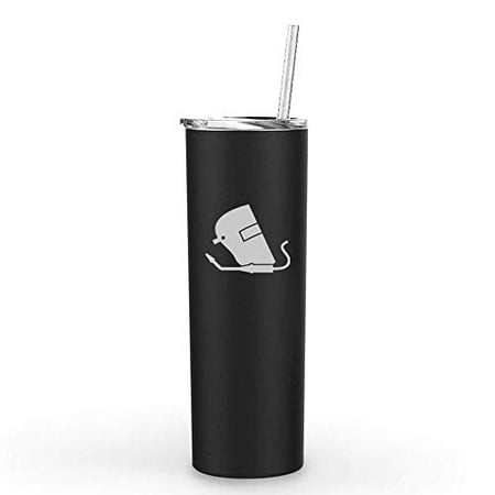 20 oz Skinny Tall Tumbler Stainless Steel Vacuum Insulated Travel Mug With Straw Welding Helmet Welder (Black)
20 oz Skinny Tall Tumbler Stainless Steel Vacuum Insulated Travel Mug With Straw Welding Helmet Welder (Black)