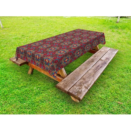 Vintage Outdoor Tablecloth Retro Vivid Colored South Eastern Oriental Pattern with Geometric Floral Cuts Image Decorative Washable Fabric Picnic Tablecloth 58 X 104 Inches Multicolor by Ambesonne
Vintage Outdoor Tablecloth Retro Vivid Colored South Eastern Oriental Pattern with Geometric Floral Cuts Image Decorative Washable Fabric Picnic Tablecloth 58 X 104 Inches Multicolor by Ambesonne