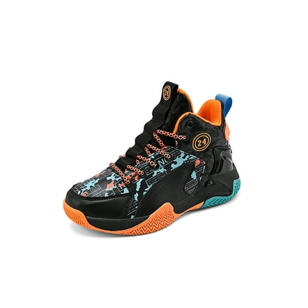 Kesitin Boys Basketball Shoes Durable Sneakers Lace-up Running Shoe Breathable Fashion Trainers Sports Sport Black Orange 2Y
Kesitin Boys Basketball Shoes Durable Sneakers Lace-up Running Shoe Breathable Fashion Trainers Sports Sport Black Orange 2Y