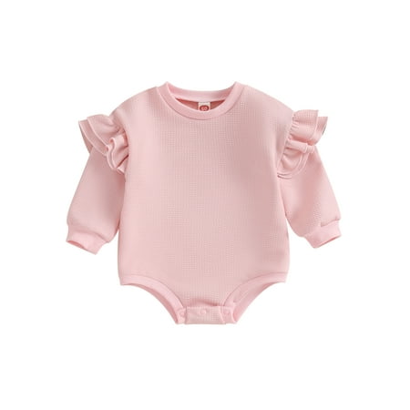 Co.MMehjri Baby Girl Fall Sweatshirt Jumpsuit 3 6 12 18 Months Infant Clothes Solid Color Round Neck Ruffled Long Sleeve Romper Toddler Spring Clothes
Co.MMehjri Baby Girl Fall Sweatshirt Jumpsuit 3 6 12 18 Months Infant Clothes Solid Color Round Neck Ruffled Long Sleeve Romper Toddler Spring Clothes