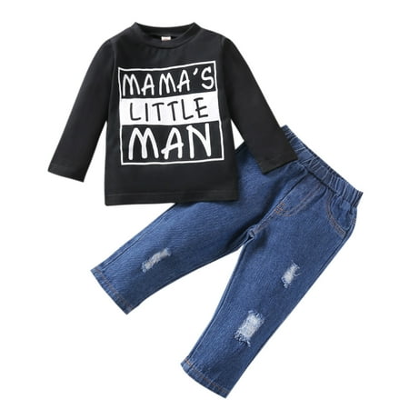 Dadaria Baby Clothes 1-5T Toddle Baby Kids Boys Print Pullover Tops+Ripped Jeans Set Outfits Clothes Black 80 Baby
Dadaria Baby Clothes 1-5T Toddle Baby Kids Boys Print Pullover Tops+Ripped Jeans Set Outfits Clothes Black 80 Baby
