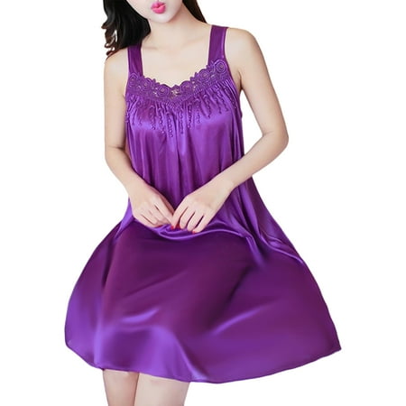 DISHAN Lady Pajamas Solid Color Smooth Lace Patchwork Night Dress for Wedding Night
DISHAN Lady Pajamas Solid Color Smooth Lace Patchwork Night Dress for Wedding Night
