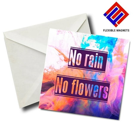 No rain No Flowers Inspirational Quote Magnet for refrigerator. Great Gift! By Flexible Magnets
No rain No Flowers Inspirational Quote Magnet for refrigerator. Great Gift! By Flexible Magnets