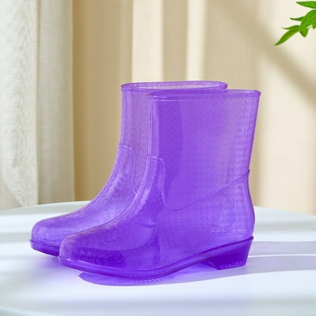 WZJuhiie Women s Fashion Rain Boots Slip Durable Adult Booties Stylish Transparent Rain Shoes
WZJuhiie Women s Fashion Rain Boots Slip Durable Adult Booties Stylish Transparent Rain Shoes
