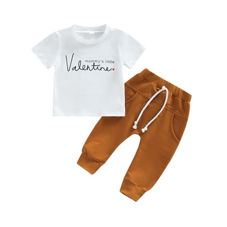Musuos Infant Baby Summer Clothes Suit Letter Print Short Sleeve Round Neck T-shirt + Elastic Waist Drawstring Long Pants
Musuos Infant Baby Summer Clothes Suit Letter Print Short Sleeve Round Neck T-shirt + Elastic Waist Drawstring Long Pants