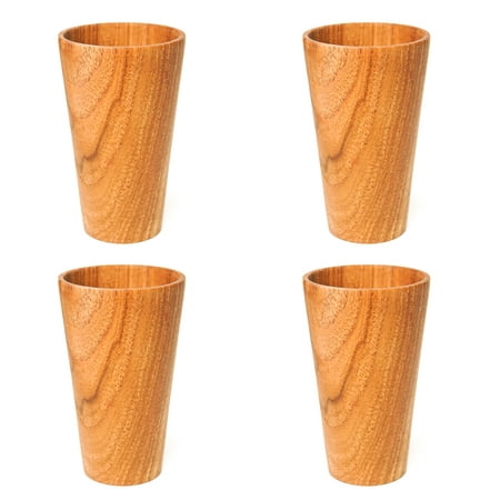 

Straight Side Teak Wood Tea Cup - Regular 4-Pack