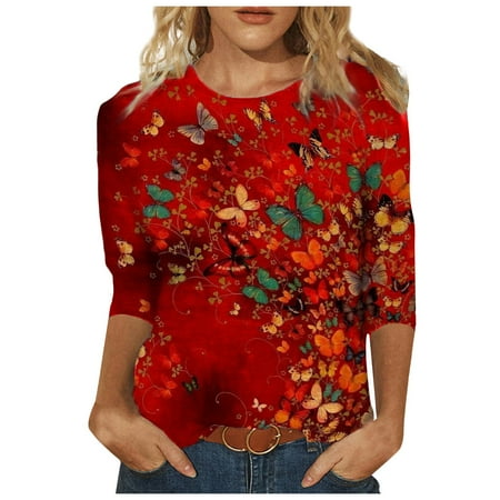 LBECLEY Long Sleeve Undershirts for Women Casual Tops Fashion Printed Spring Tee Women s Sleeves Crew-Neck Mid-Length Women s Blouse Pajama Set Older Women Cotton Blend Red M
LBECLEY Long Sleeve Undershirts for Women Casual Tops Fashion Printed Spring Tee Women s Sleeves Crew-Neck Mid-Length Women s Blouse Pajama Set Older Women Cotton Blend Red M