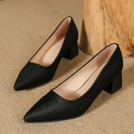 Women s Solid Color Chunky Heels Elegant Pointed Toe Slip On Court All-Match Evening Dress Shoes
Women s Solid Color Chunky Heels Elegant Pointed Toe Slip On Court All-Match Evening Dress Shoes