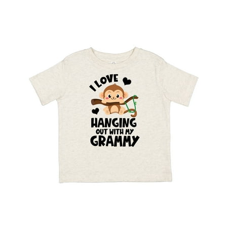 Inktastic Monkey I Love Hanging out with My Grammy Gift Toddler Boy or Toddler Girl T-Shirt