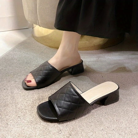 Women‘s Quilted Block Heel Sandals Fashion Square Open Toe Slip On Anti-skid Slippers Casual Outdoor Low Heels
Women‘s Quilted Block Heel Sandals Fashion Square Open Toe Slip On Anti-skid Slippers Casual Outdoor Low Heels