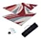 RV Patio Mat: 9 x 12 Burgundy Waves Pattern RV Awning Mat