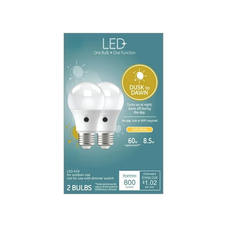 GE LED+ Dusk to Dawn Light Bulbs Outdoor Security Light Soft White 60 Watt Replacement Medium Base Standard Bulb Shape No Scheduling Required (2 Pack) upmarket
GE LED+ Dusk to Dawn Light Bulbs Outdoor Security Light Soft White 60 Watt Replacement Medium Base Standard Bulb Shape No Scheduling Required (2 Pack) upmarket