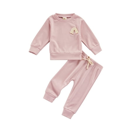 IZhansean Baby Girl Boy Rainbow Fall Outfits Long Sleeve Pullover Tops Shirt and Pants Clothes Pink 18-24 Months
IZhansean Baby Girl Boy Rainbow Fall Outfits Long Sleeve Pullover Tops Shirt and Pants Clothes Pink 18-24 Months
