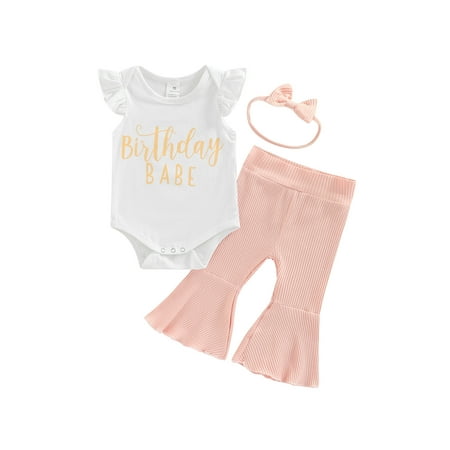 Inevnen Baby Girl Outfits Suit Flying Sleeve Crew Neck Jumpsuit Ribbed Flared Trousers Bow Headband
Inevnen Baby Girl Outfits Suit Flying Sleeve Crew Neck Jumpsuit Ribbed Flared Trousers Bow Headband