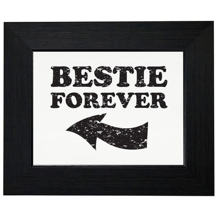 Bestie Forever Best Friend Large Graphic Framed Print Poster Wall or Desk Mount Options