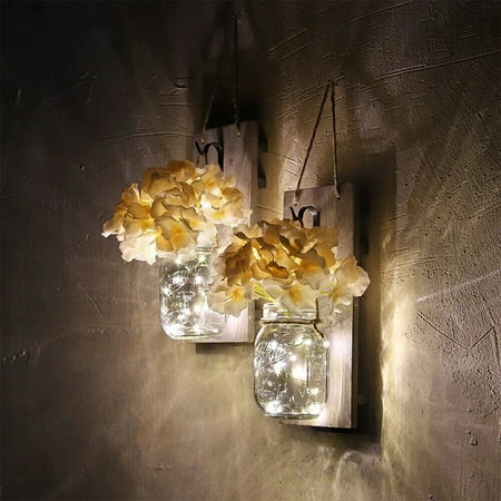 2 Pack Mason Jar Wall Decor Sconces Rustic Hanging LED Fairy Lights Farmhouse US
2 Pack Mason Jar Wall Decor Sconces Rustic Hanging LED Fairy Lights Farmhouse US