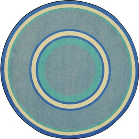 Joy Carpets 1726H-02 Kid Essentials Ripples Round Misc Sold Color Area Rugs, 02 Boy Blue - 5 ft. 4 in.