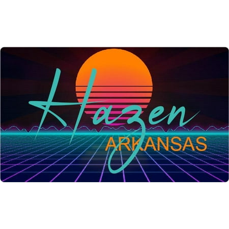 Hazen Arkansas 4 X 2.25-Inch Fridge Magnet Retro Neon Design