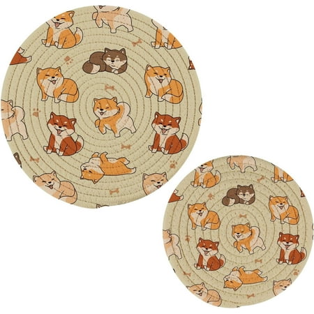 Tangkunup Cute Dog Trivets Pot Holders Set of 2 Decoration Potholders for Kitchens Pure Cotton Thread Weave Trivets Hot Pads for Kitchens Coasters Placemats Spoon Rest for Cooking
Tangkunup Cute Dog Trivets Pot Holders Set of 2 Decoration Potholders for Kitchens Pure Cotton Thread Weave Trivets Hot Pads for Kitchens Coasters Placemats Spoon Rest for Cooking