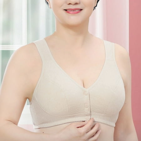MIASHUI Bras for Women Soft Cotton Front Buckle Middle Aged And Elderly Underwear Women Smooth No Underwire Wide Strap Vest Type New Large Size Bra
MIASHUI Bras for Women Soft Cotton Front Buckle Middle Aged And Elderly Underwear Women Smooth No Underwire Wide Strap Vest Type New Large Size Bra