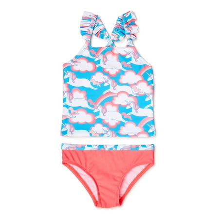 Wonder Nation Baby and Todder Girl Tankini Swim Set Sizes 12M-5T