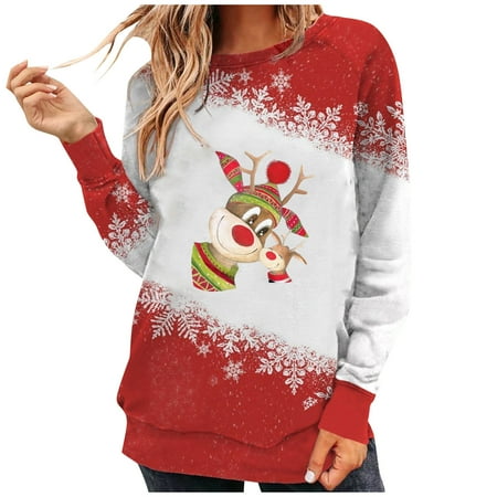Womens Ugly Christmas Sweater Womens Fall Fashions s Round-Neck Long Sleeve Print Casual T-shirt Blouse Long Sleeve Shirts for Women Christmas Pajamas for Family Ugly Christmas Tops
Womens Ugly Christmas Sweater Womens Fall Fashions s Round-Neck Long Sleeve Print Casual T-shirt Blouse Long Sleeve Shirts for Women Christmas Pajamas for Family Ugly Christmas Tops