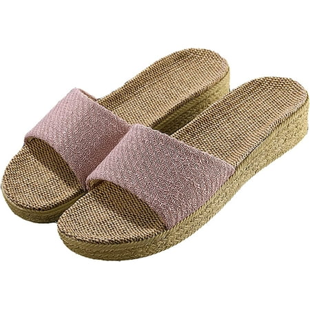 PIKADINGNIS Women s Sandals Summer Sandals Speckled Wedge Sandals Open Toe Home Sandals Bathroom Sandals Beach Slippers
