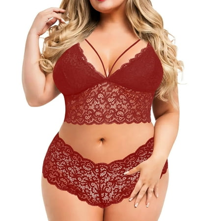 Coappsuiop underwear for women Plus Size Lingerie V Neck High Waist Floral Lace Criss Cross Bra And Panty 2 Piece Set No Underwire womens lingerie
Coappsuiop underwear for women Plus Size Lingerie V Neck High Waist Floral Lace Criss Cross Bra And Panty 2 Piece Set No Underwire womens lingerie
