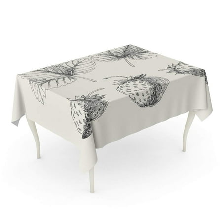 KDAGR Drawing of Strawberry Berries and Leaves White Engraved Vintage Sketch Retro Tablecloth Table Desk Cover Home Party Decor 60x104 inch
KDAGR Drawing of Strawberry Berries and Leaves White Engraved Vintage Sketch Retro Tablecloth Table Desk Cover Home Party Decor 60x104 inch