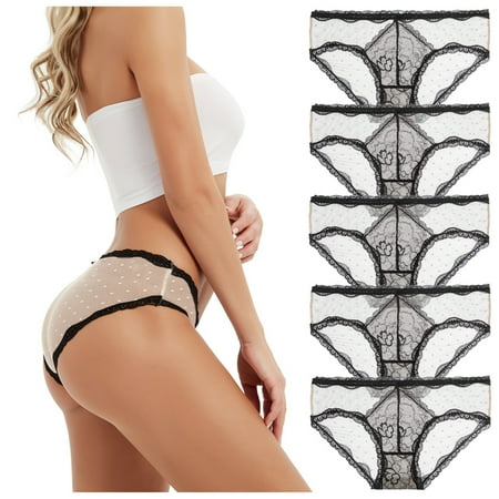 TAIAOJING Thongs For Women Ladies Transparent Lace Cotton Hollow Breathable Quality Underpants Underwear Panties Brief Pack of 5
TAIAOJING Thongs For Women Ladies Transparent Lace Cotton Hollow Breathable Quality Underpants Underwear Panties Brief Pack of 5