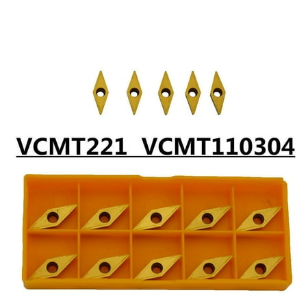 10pcs VCMT110304 VCMT221 for Processing steel stainless Carbide inserts