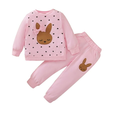 Baby Girls Valentine Heart Rabbit Print Pullover Hoody+Pants Set Streetwear Outfits For 9-12 Months
Baby Girls Valentine Heart Rabbit Print Pullover Hoody+Pants Set Streetwear Outfits For 9-12 Months