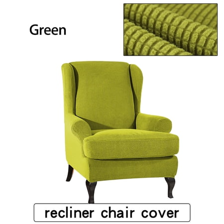 2pcs Wing Chair Slipcover Stretchy Wingback Cover Detachable Spandex Furniture Protector Covers