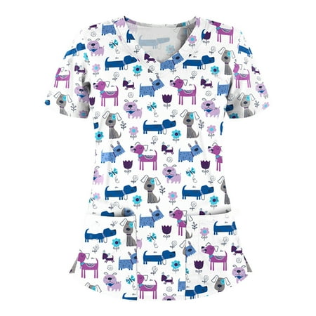 Cakiesky Women s Scrub Tops with Designs Cool V-Neck Printed Christmas Scrub Top 白色 L
Cakiesky Women s Scrub Tops with Designs Cool V-Neck Printed Christmas Scrub Top 白色 L