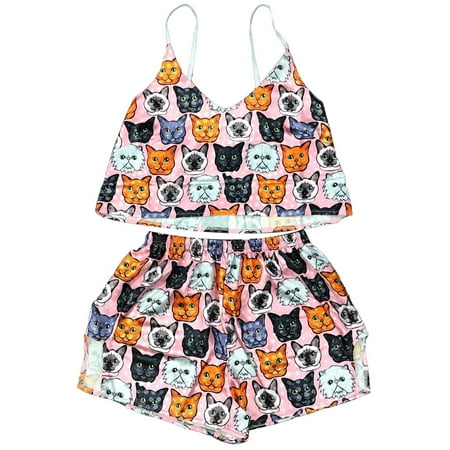 Pajama Sets For Women Soft Shorts Suspender Tank Shorts Two Piece Suit Ice Silk Cartoon Pattern Printed Home Clothes Nightgowns For Women Soft Sexy Short Sleeve
Pajama Sets For Women Soft Shorts Suspender Tank Shorts Two Piece Suit Ice Silk Cartoon Pattern Printed Home Clothes Nightgowns For Women Soft Sexy Short Sleeve