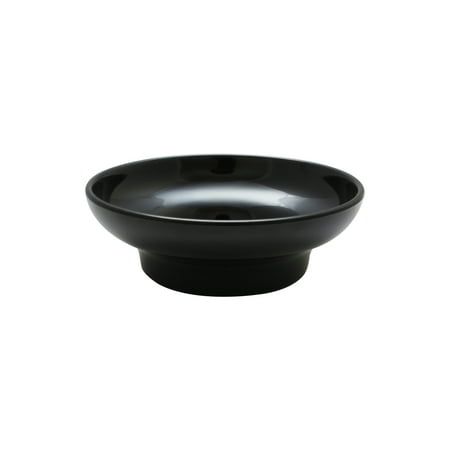 Excellante 8 OZ 4 3/4 salsa dish black plastic comes in dozen