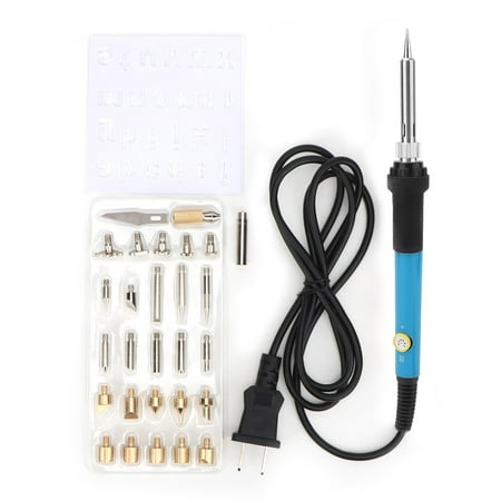 Adjustable Temperature Electric Iron Painting Tool Set with 27 Iron Tips Blue US Plug 110V
Adjustable Temperature Electric Iron Painting Tool Set with 27 Iron Tips Blue US Plug 110V